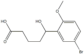 5-(5-bromo-2-methoxyphenyl)-5-hydroxypentanoic acid 结构式