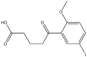 5-(5-iodo-2-methoxyphenyl)-5-oxopentanoic acid 结构式