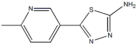 5-(6-methylpyridin-3-yl)-1,3,4-thiadiazol-2-amine 结构式