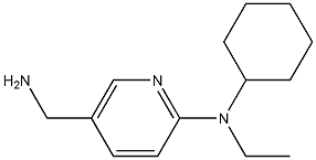 5-(aminomethyl)-N-cyclohexyl-N-ethylpyridin-2-amine 结构式