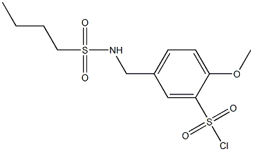 5-(butane-1-sulfonamidomethyl)-2-methoxybenzene-1-sulfonyl chloride 结构式