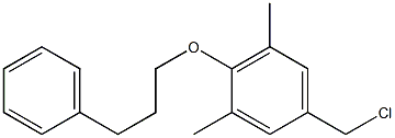 5-(chloromethyl)-1,3-dimethyl-2-(3-phenylpropoxy)benzene 结构式