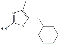 5-(cyclohexylsulfanyl)-4-methyl-1,3-thiazol-2-amine 结构式