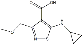 5-(cyclopropylamino)-3-(methoxymethyl)isothiazole-4-carboxylic acid 结构式