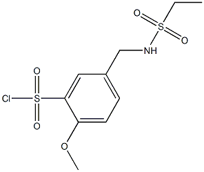 5-(ethanesulfonamidomethyl)-2-methoxybenzene-1-sulfonyl chloride 结构式