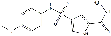 5-(hydrazinocarbonyl)-N-(4-methoxyphenyl)-1H-pyrrole-3-sulfonamide 结构式