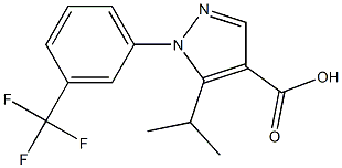 5-(propan-2-yl)-1-[3-(trifluoromethyl)phenyl]-1H-pyrazole-4-carboxylic acid 结构式