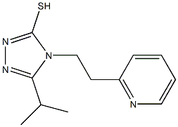 5-(propan-2-yl)-4-[2-(pyridin-2-yl)ethyl]-4H-1,2,4-triazole-3-thiol 结构式