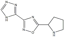 5-(pyrrolidin-2-yl)-3-(4H-1,2,4-triazol-3-yl)-1,2,4-oxadiazole 结构式