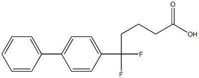 5,5-difluoro-5-(4-phenylphenyl)pentanoic acid 结构式