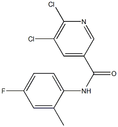 5,6-dichloro-N-(4-fluoro-2-methylphenyl)pyridine-3-carboxamide 结构式