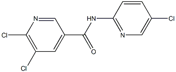 5,6-dichloro-N-(5-chloropyridin-2-yl)pyridine-3-carboxamide 结构式