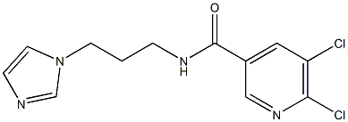 5,6-dichloro-N-[3-(1H-imidazol-1-yl)propyl]pyridine-3-carboxamide 结构式