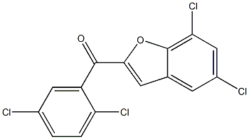 5,7-dichloro-2-[(2,5-dichlorophenyl)carbonyl]-1-benzofuran 结构式