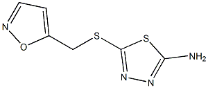 5-[(1,2-oxazol-5-ylmethyl)sulfanyl]-1,3,4-thiadiazol-2-amine 结构式