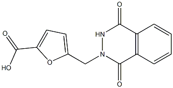 5-[(1,4-dioxo-1,2,3,4-tetrahydrophthalazin-2-yl)methyl]furan-2-carboxylic acid 结构式
