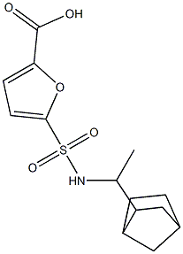 5-[(1-{bicyclo[2.2.1]heptan-2-yl}ethyl)sulfamoyl]furan-2-carboxylic acid 结构式