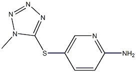 5-[(1-methyl-1H-1,2,3,4-tetrazol-5-yl)sulfanyl]pyridin-2-amine 结构式