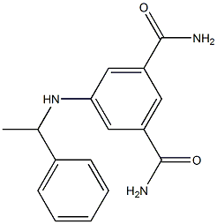 5-[(1-phenylethyl)amino]benzene-1,3-dicarboxamide 结构式