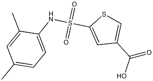 5-[(2,4-dimethylphenyl)sulfamoyl]thiophene-3-carboxylic acid 结构式