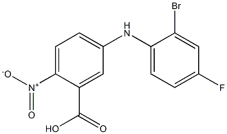 5-[(2-bromo-4-fluorophenyl)amino]-2-nitrobenzoic acid 结构式