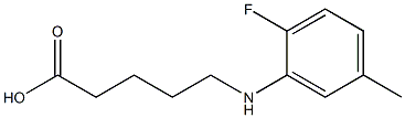 5-[(2-fluoro-5-methylphenyl)amino]pentanoic acid 结构式