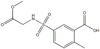 5-[(2-methoxy-2-oxoethyl)sulfamoyl]-2-methylbenzoic acid 结构式