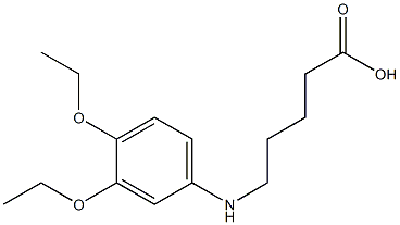 5-[(3,4-diethoxyphenyl)amino]pentanoic acid 结构式