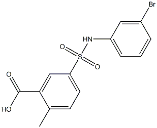 5-[(3-bromophenyl)sulfamoyl]-2-methylbenzoic acid 结构式