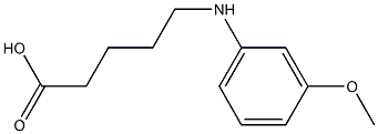 5-[(3-methoxyphenyl)amino]pentanoic acid 结构式