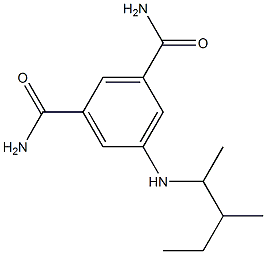 5-[(3-methylpentan-2-yl)amino]benzene-1,3-dicarboxamide 结构式