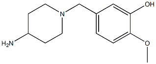 5-[(4-aminopiperidin-1-yl)methyl]-2-methoxyphenol 结构式
