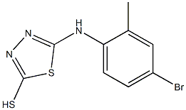 5-[(4-bromo-2-methylphenyl)amino]-1,3,4-thiadiazole-2-thiol 结构式