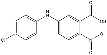 5-[(4-chlorophenyl)amino]-2-nitrobenzoic acid 结构式