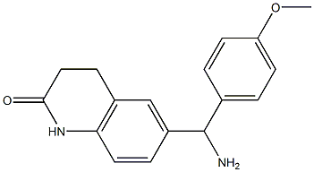 6-[amino(4-methoxyphenyl)methyl]-1,2,3,4-tetrahydroquinolin-2-one 结构式