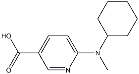 6-[cyclohexyl(methyl)amino]pyridine-3-carboxylic acid 结构式