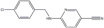 6-{[(4-chlorophenyl)methyl]amino}pyridine-3-carbonitrile 结构式