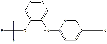 6-{[2-(trifluoromethoxy)phenyl]amino}pyridine-3-carbonitrile 结构式