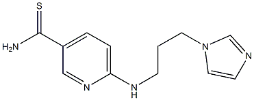 6-{[3-(1H-imidazol-1-yl)propyl]amino}pyridine-3-carbothioamide 结构式