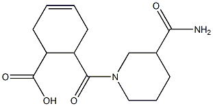 6-{[3-(aminocarbonyl)piperidin-1-yl]carbonyl}cyclohex-3-ene-1-carboxylic acid 结构式