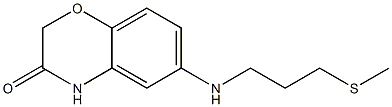 6-{[3-(methylsulfanyl)propyl]amino}-3,4-dihydro-2H-1,4-benzoxazin-3-one 结构式