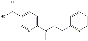 6-{methyl[2-(pyridin-2-yl)ethyl]amino}pyridine-3-carboxylic acid 结构式