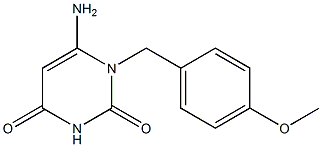 6-amino-1-[(4-methoxyphenyl)methyl]-1,2,3,4-tetrahydropyrimidine-2,4-dione 结构式