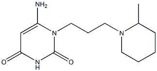 6-amino-1-[3-(2-methylpiperidin-1-yl)propyl]-1,2,3,4-tetrahydropyrimidine-2,4-dione 结构式