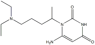 6-amino-1-[4-(diethylamino)-1-methylbutyl]-1,2,3,4-tetrahydropyrimidine-2,4-dione 结构式