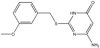 6-amino-2-{[(3-methoxyphenyl)methyl]sulfanyl}-3,4-dihydropyrimidin-4-one 结构式