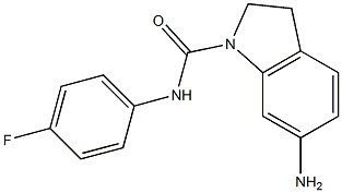 6-amino-N-(4-fluorophenyl)-2,3-dihydro-1H-indole-1-carboxamide 结构式