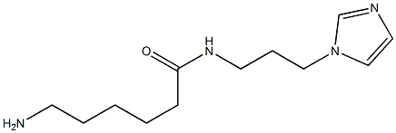 6-amino-N-[3-(1H-imidazol-1-yl)propyl]hexanamide 结构式