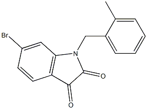 6-bromo-1-[(2-methylphenyl)methyl]-2,3-dihydro-1H-indole-2,3-dione 结构式