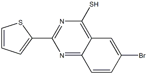 6-bromo-2-thien-2-ylquinazoline-4-thiol 结构式